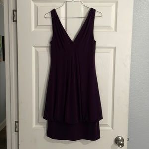Purple dress with scoop back